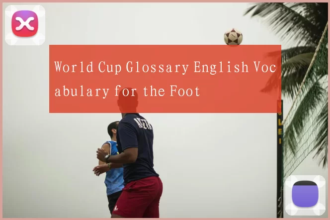 World Cup Glossary English Vocabulary for the Foot